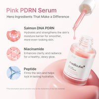Medicube 30ml Korean Cosmetics Salmon DNA PDRN Pink Peptide Essence, Brightening Essence, Peptide, Niacinamide, Skin Tone Improvement | Evens Skin Tone, Moisturizing, Firming, Improves Uneven Skin Tone, Korean Skincare