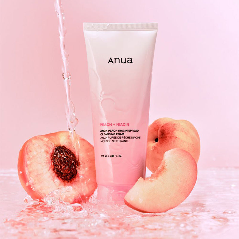 Anua Peach Niacin Spread Cleansing Foam Brightening & Hydrating Cleanser