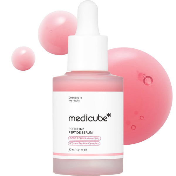 Medicube 30ml Korean Cosmetics Salmon DNA PDRN Pink Peptide Essence, Brightening Essence, Peptide, Niacinamide, Skin Tone Improvement | Evens Skin Tone, Moisturizing, Firming, Improves Uneven Skin Tone, Korean Skincare
